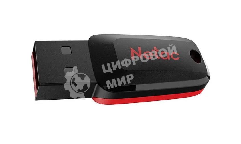 Флешка USB Netac U197 (NT03U197N-008G-20BK), 8Gb, USB 2.0, R/W 25/10, черный/красный