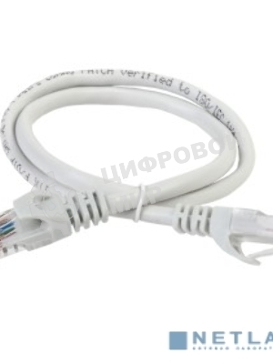 Патч-корд ITK, cat.5e UTP, 1м, серый