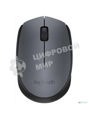 Мышь беспроводная Logitech M170 черный/темно-серый, 1000 dpi, радиоканал, USB, кнопки - 3