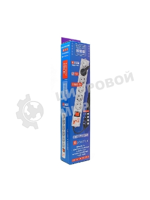 Сетевой фильтр PowerCube Фильтр-удлинитель (SPG(5+1)-16B-0,5M) 6 розеток, 0,5 м,16А/3,5 кВт, белый