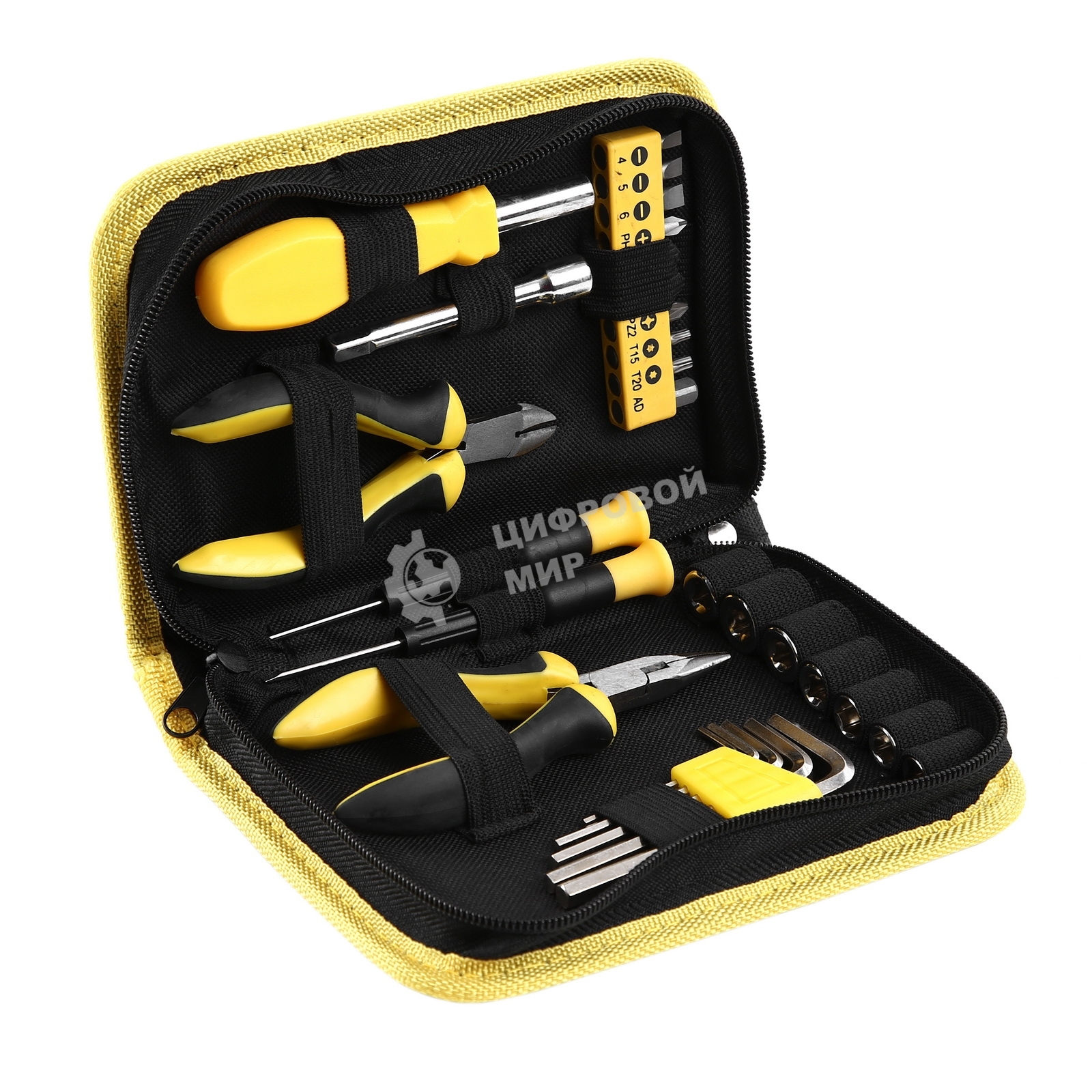 Наборы инструмента FIT 65137 29 шт. (отвертки, биты, ключи HEX, пассатижи)