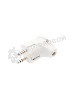 Вилка Евро Rexant угловая с з/к 16А белая