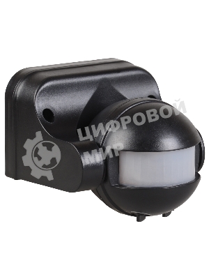 Детектор движения ДД 009 1100Вт угол обз. 180град. дальн. 12м IP44 черный IEK LDD10-009-1100-002