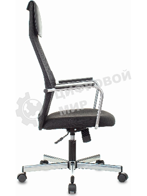 Кресло Бюрократ KB-5M TW-01 3C11 черный, сетка/ткань, 120 кг, механизм качания, с подголовником
