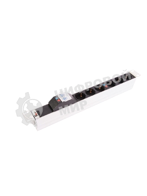 Блок розеток ЦМО Rem-32 с авт., 6 Schuko, 32А, алюм., 19