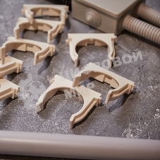 Крепеж-клипса для монтажного пистолета Rexant Ø 50 мм, белая (25 шт/уп)