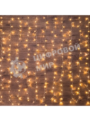 Гирлянда светодиодная Neon-night Дождь 3х2 м 240 LED, прозрачный ПВХ, с контроллером, теплое белое свечение