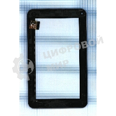 Сенсорное стекло (тачскрин) Irbis TZ01 TZ02. черное с рамкой