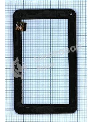 Сенсорное стекло (тачскрин) Irbis TZ01 TZ02. черное с рамкой