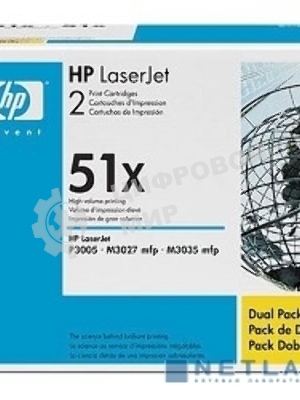 Картридж лазерный HP Q7551XD черный двойная упаковка для LaserJet P3005/M3027mfp/M3035mfp 2 x 13000 стр.