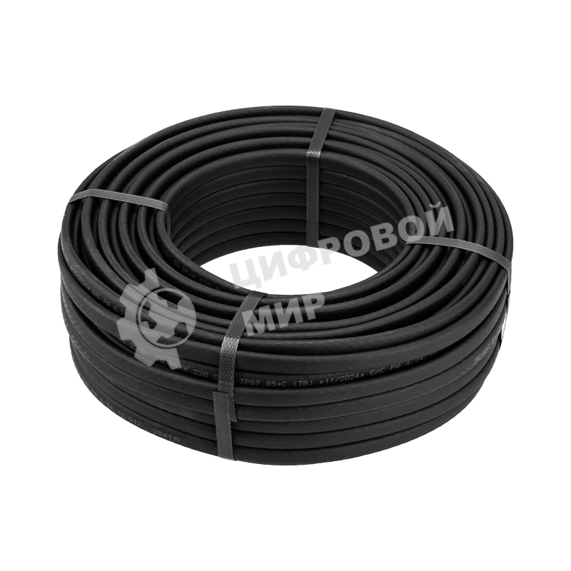 Кабель греющий (нагревательный) Rexant саморегулирующийся с УФ-защитой SRL30-2CR UV, экранированный, 30Вт/м, 1,0мм2/60м, бухта 50м