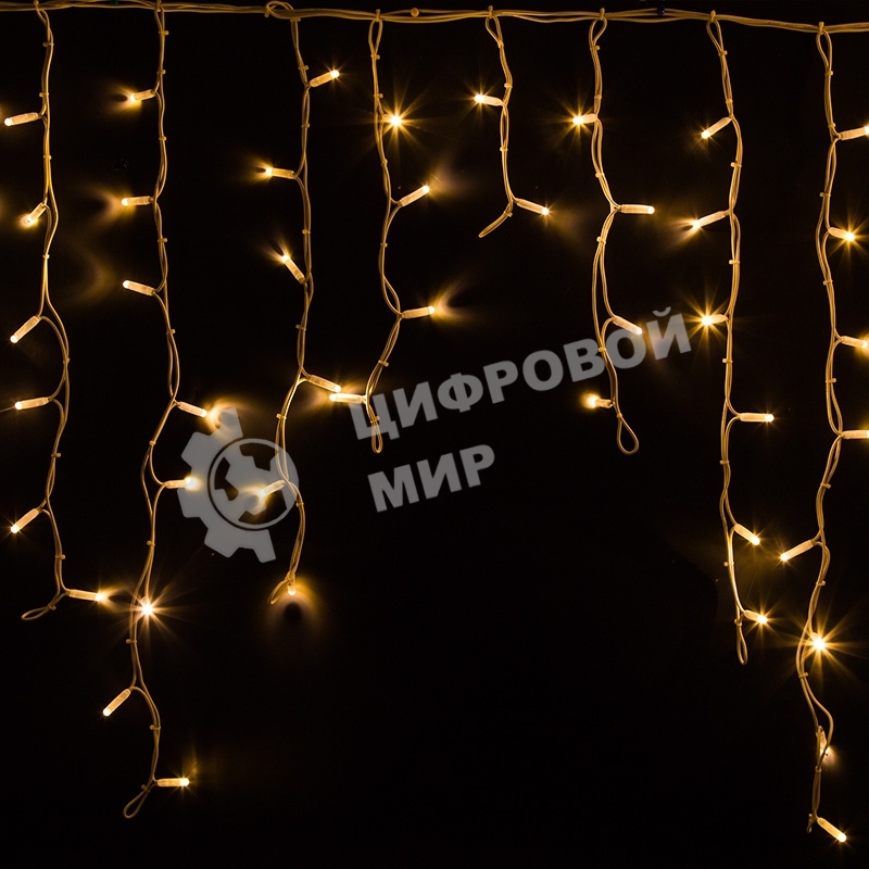 Гирлянда Neon-night Айсикл (бахрома) светодиодный, 5,6 х 0,9 м, белый провод 