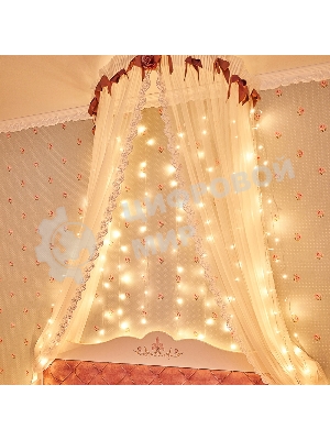 Гирлянда светодиодная Neon-night Дождь 3х2 м 240 LED, прозрачный ПВХ, с контроллером, теплое белое свечение