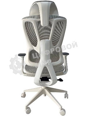 Кресло Cactus CS-CHR-MC02GY серый, сетка, подголовник