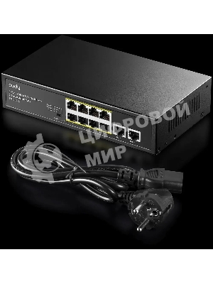 Коммутатор Cudy FS1010PG (L2) 8x100Мбит/с 2x1Гбит/с 8PoE+ 120W неуправляемый