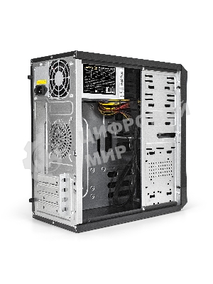 Компьютерный корпус ExeGate EX284029RUS Minitower BA-203U Black, mATX, (AA450, 80мм), 2хUSB+1хUSB 3.0, Audio