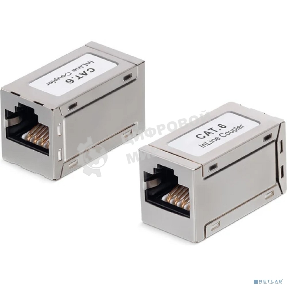 Проходной адаптер (coupler) Cabeus, RJ45(8p8c), кат. 6, экр., металл