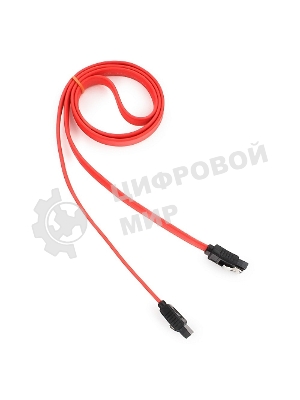 Кабель интерфейсный SATAIII Cablexpert CC-SATAM-DATA-0.8M, 80 см, 7pin/7pin, защелка, пакет