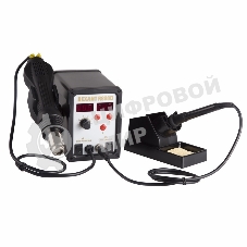 Паяльная станция Rexant, 2 в1: паяльник + термофен, с цифровым дисплеем, 150-500 °С