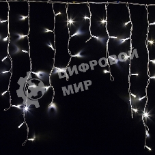 Гирлянда Neon-night Айсикл (бахрома) светодиодный, 5,6 х 0,9 м, белый провод каучук, 230 В, диоды белые, 240 LED