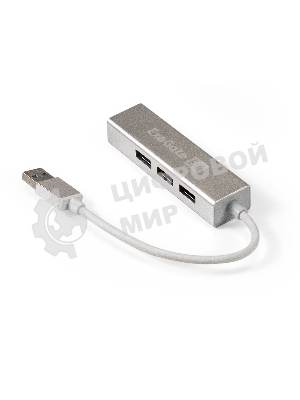 USB-концентратор ExeGate DUB-4 (кабель-адаптер USB3.0 --> 4xUSB3.0, Plug&Play, серебристый)