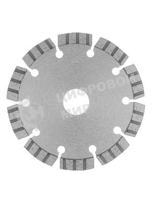 Диск алмазный Gross ф125х22,2 мм, лазерная приварка турбо-сегментов, сухое резание