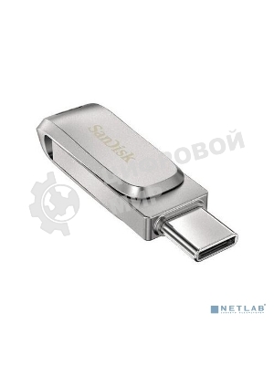 Флешка USB SanDisk Ultra Dual Luxe (SDDDC4-512G-G46), 512Gb, USB 3.2 Gen 1/USB Type-C, R/W 400/150, серебристый
