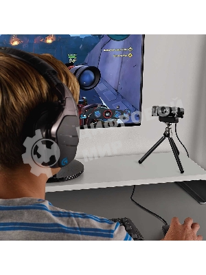Веб-камера Logitech C922 Pro Stream 1920x1080, 30 кадр/с, USB Type-A, микрофон (2 шт, шумоподавление), автоматическая фокусировка, автоосвещение, универсальное крепление