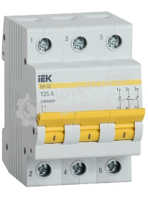 Выключатель нагрузки (мини-рубильник) ВН-32 3Р 125А IEK MNV10-3-125