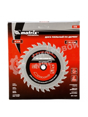 Пильный диск Matrix по дереву, 200x32мм, 60 зубьев, + кольцо, 30/32 Professional