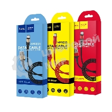 Кабель USB 2.0 HOCO X26, AM/microBM, черно-золотой, 1м