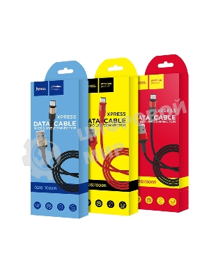 Кабель USB 2.0 HOCO X26, AM/microBM, черно-золотой, 1м