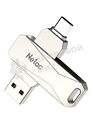 Флешка USB Netac U782C dual USB 3.0+TypeC 64Gb, retail version
