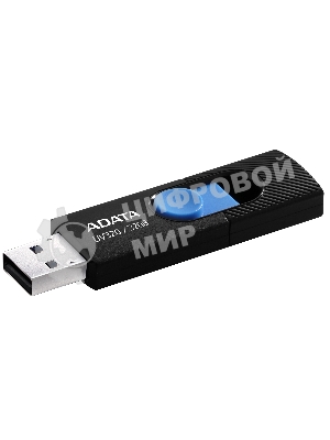 Флешка USB ADATA UV320 (AUV320-32G-RBKBL), 32Gb, USB 3.2 Gen 1, R/W 100/30, черный/голубой