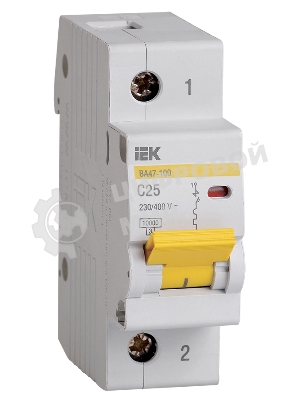 Выключатель автоматический модульный 1п C 25А 10кА ВА47-100 IEK MVA40-1-025-C