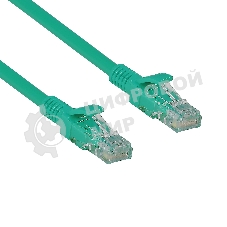 Патч-корд LSZH ExeGate EX286377RUS UTP-RJ45-RJ45-5e-0,5M-LSZH-GN, UTP, cat.5e, 0.5м, зеленый