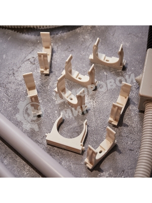 Крепеж-клипса для монтажного пистолета Rexant Ø 40 мм, белая (25 шт/уп)