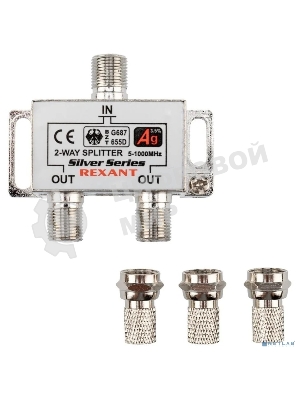 Делитель ТВ Rexant х 2 + 3 шт. F 
