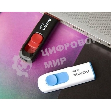 Флешка USB ADATA C008 (AC008-32G-RWE), 32Gb, USB 2.0, R/W 15/5, белый/синий