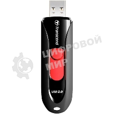 Флешка USB Transcend Jetflash 590 (TS32GJF590K), 32Gb, USB 2.0, R/W 15/5, черный/красный