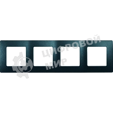 Рамка 4поста антрацит ETIKA