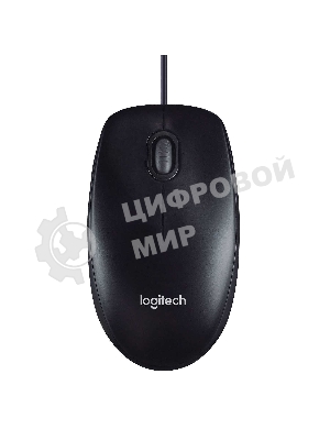 Мышь проводная Logitech M100/100R DARK/GREY (темно-серая/черная), 1000 dpi, USB, кнопки - 3