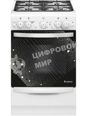 Плита газовая Gefest ПГ 5100-02 0309 белый, конфорок 4 шт, духовка 52 л, 50 см x 85 см x 58.5 см