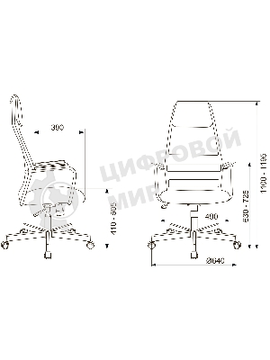 Кресло Бюрократ KB-5M TW-01 3C11 черный, сетка/ткань, 120 кг, механизм качания, с подголовником