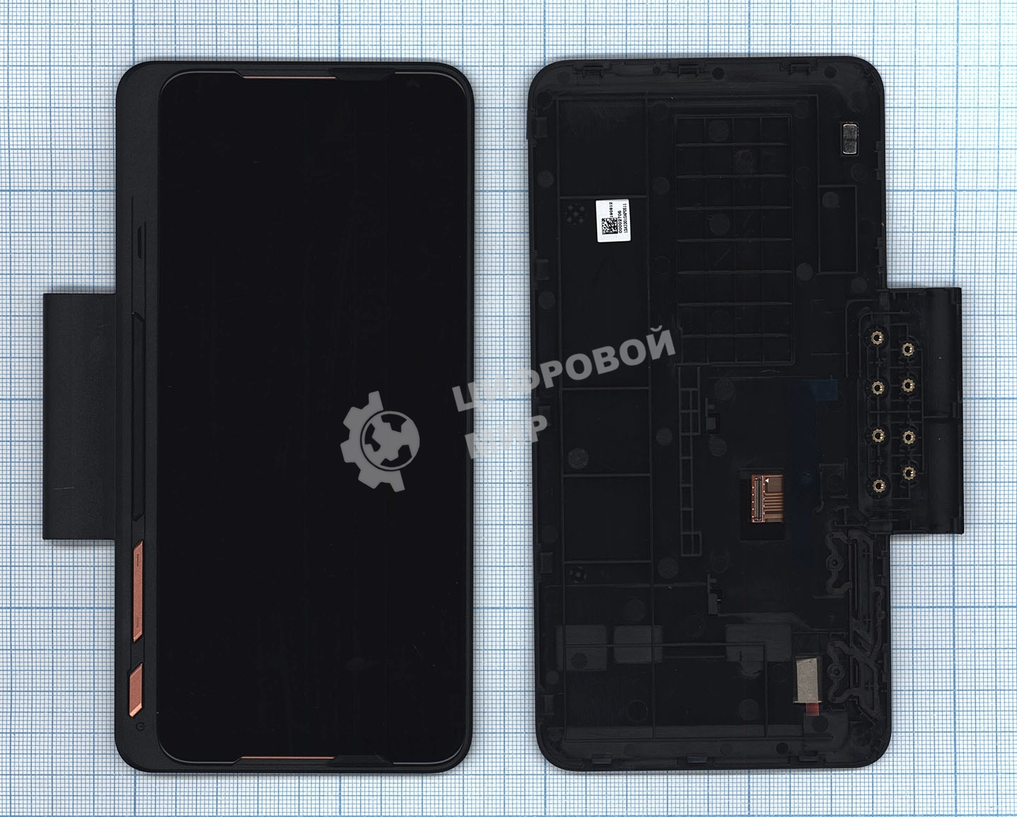 Дисплей для Asus ZS660KLS черный с рамкой