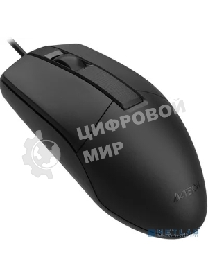 Мышь проводная A4Tech OP-335S черный, 1200 dpi, USB, кнопки - 3