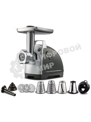 Мясорубка электрическая Moulinex ME688832 черный, 2200 Вт, 4.5 кг/мин, реверс, насадки - 6