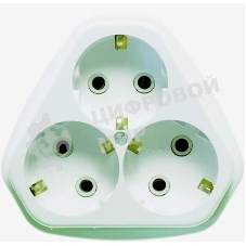 Розетка Кунцево-Электро 3-м СП РС10/16-835 с заземл.