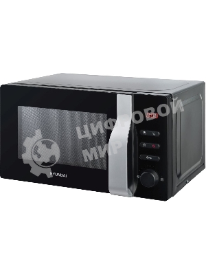Микроволновая печь Hyundai HYM-M2061 черный, 20 л, 700 Вт, переключатели - кнопки, поворотный механизм