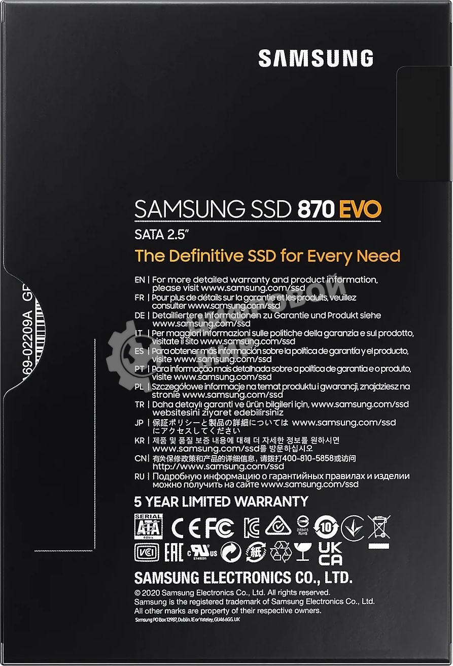 Накопитель SSD Samsung 870 EVO, 4TB, SATA III, 2.5